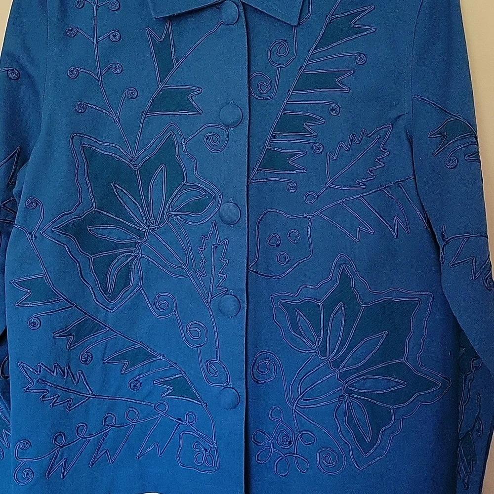 Life Styles Embellished Teal Jacket - Picture 5 of 10